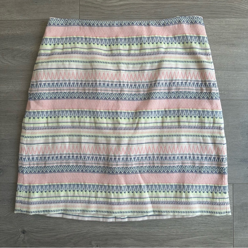 LOFT Multicolor A-Line Skirt